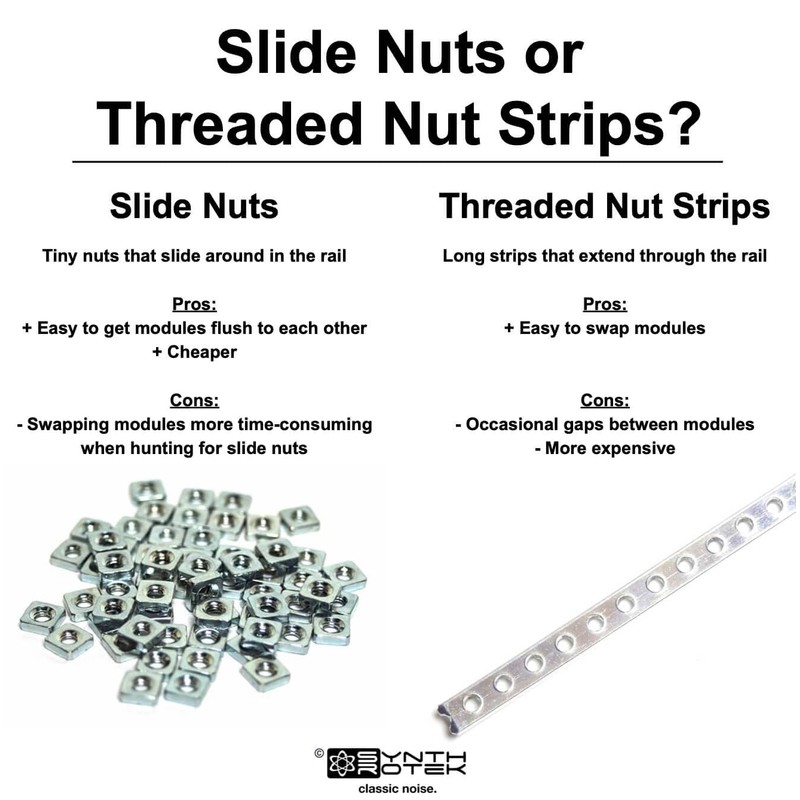 Synthrotek 1U Eurorack Case Brackets, PulpLogic Format, with 104HP Rails,