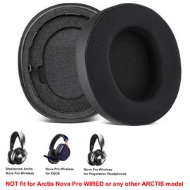 Replacement Ear Pads for SteelSeries Arctis Nova Pro Wireless Cooling Gel Ear Pads for Nova Pro Wireless Headphone Accessories (Not Compatible with Pro Wired) - Black