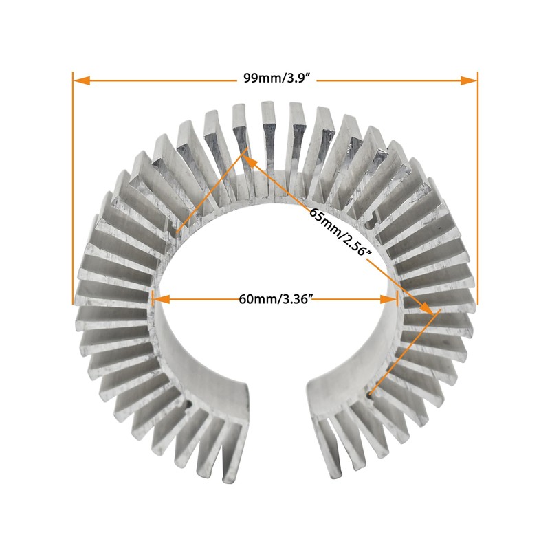 CHANCS Circular Sunflower Radiator Outer Diameter 99mm Bore 60mm Aluminum