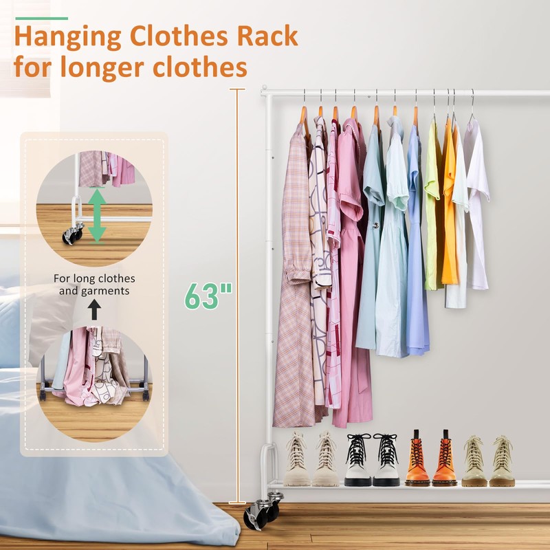 SLEEPING LAMB Heavy Duty Clothes Racks for Hanging Clothing Rack,