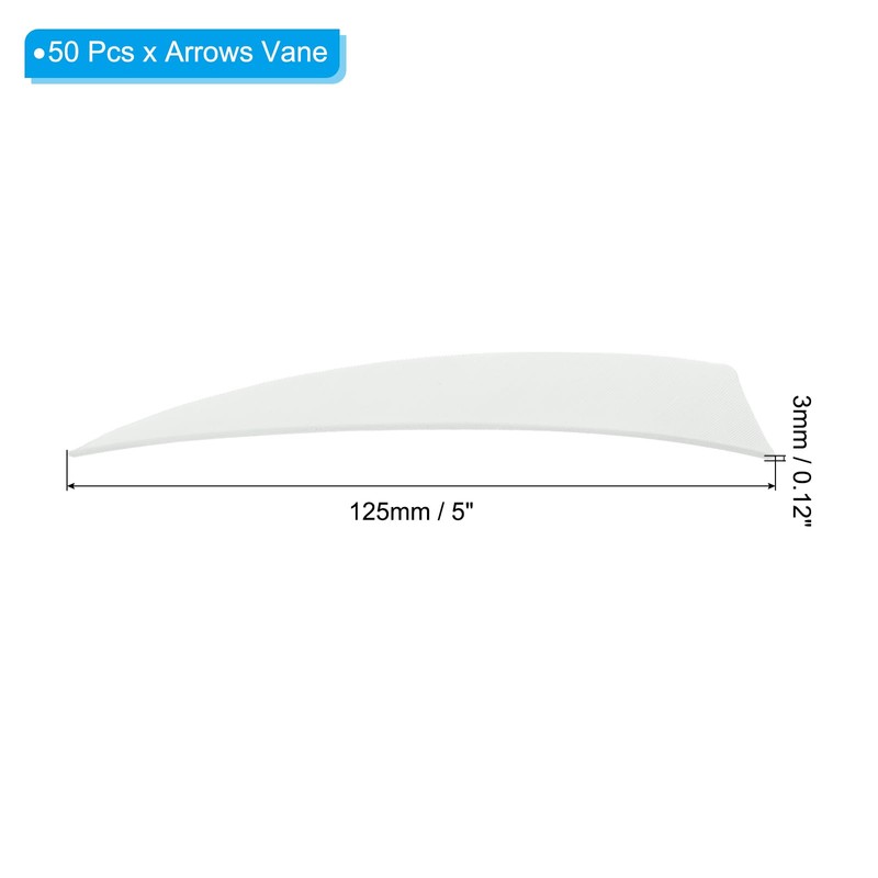 PATIKIL Arrows Vanes 50 Pack 5 Inch Arrow Turkey Feather