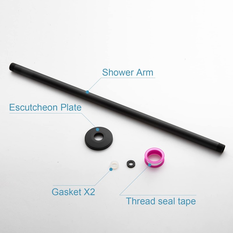 OFFO Shower Arm with Flange, 24 in Ceiling Mount Replacement