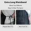 2 Pack Black Apron, Waterproof Adjustable Black Kitchen Chef Aprons