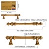 Amerdeco 6 Pack Antique Brass Cabinet Pulls 96mm Hole Center