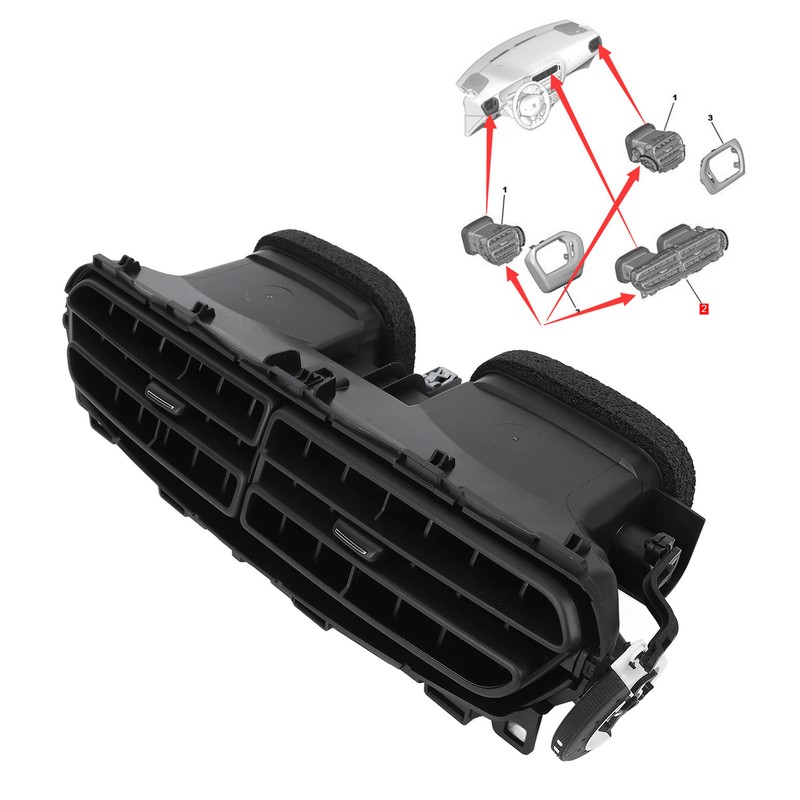 Car Front Center Air Conditioner Outlet Grill 96764769ZD Replacement for