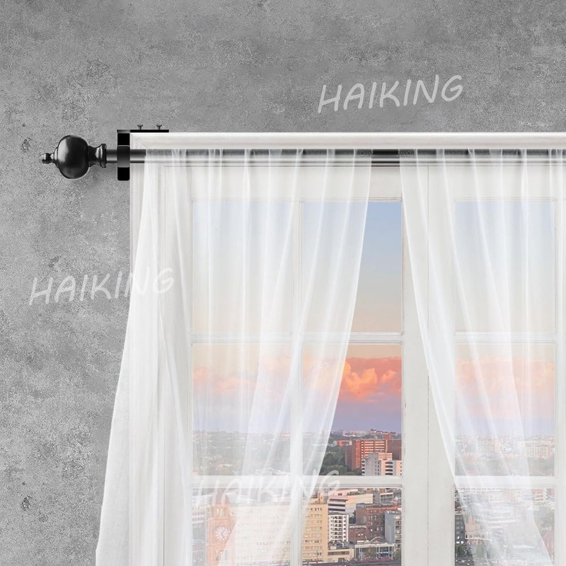 HAIKING Curtain Rod Bracket, 4 PCS Adjustable Curtain Rod Holders