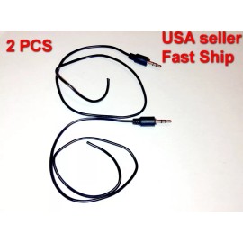 Unbranded/Generic 2pcs 1.5ft 18inch 1/8" 3.5mm Stereo Audio Headphone Cable Cord Male to cut wire