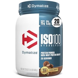 Dymatize ISO100 Whey Protein Powder Isolate, Gourmet Chocolate, 25g of Protein, 20 Servings, 5.5g BCAAs, Less Than 120 Cal., Gluten Free, 1g Fat, 1g S