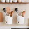 2 Pcs Utensil Holder Cutlery Drainer Sink Caddy,3 Compartments with