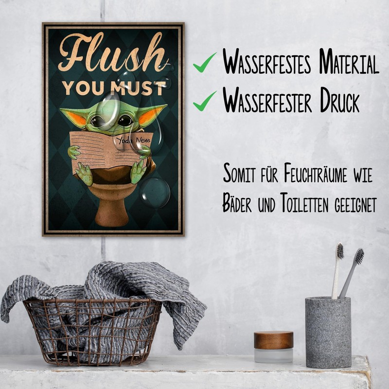 Flush You Must Sign Funny Gift Idea for Toilet and
