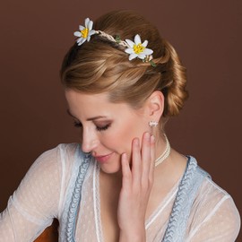 Alpenflüstern Costume Headband Edelweiss Flowers (Cream/White) ADV102