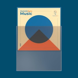 HumminGuru Protective Vinyl Record Outer Sleeves 12", Acid Free & Crystal Clear High Density Polypropylene Outer Record Sleeves for Single & Double LP Album Cover, 3.5 Mil (50 Outer Sleeves), transparent, Japanese