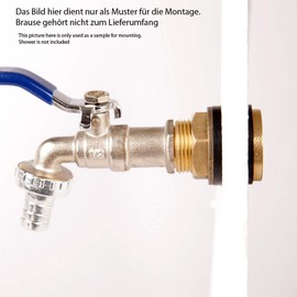 Tank Fitting Water Butt Fitting + Hose Nozzle 19 mm 3/4 Inch Female Thread 1 Inch AG (ALF4 + F2)