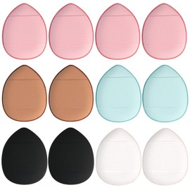 bAnpinSH Finger Puff, 12 Pcs Mini Makeup Puff, ,Suitable For Foundation, Concealer, Eye Shadow,Beauty Makeup Tools (5 Color 1 Set)