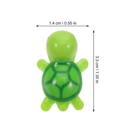 LUOZZY 20Pcs Mini Tortoise Decors Fake Sea Turtle Models Miniature Animals Figurines Bonsai Fairy Garden Decor, Light Green