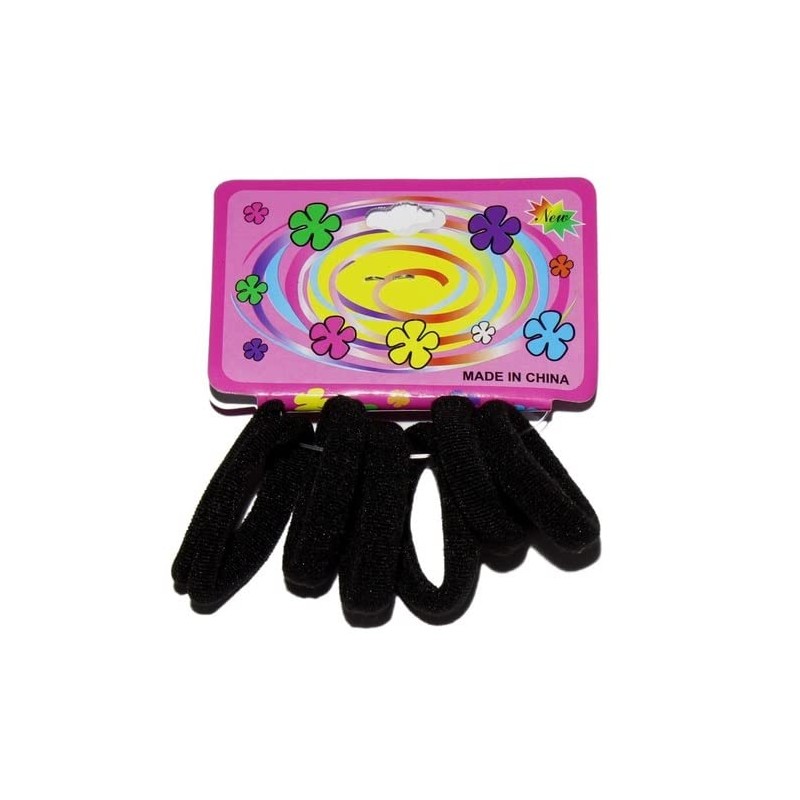 Hair Ties for Thick and Curly Hair, 72 Pieces, Black