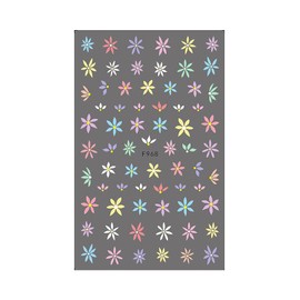 Generic Daisy Leaf Branches Nail Stickers Flower Floral Transparent Flower Nail Decals F968 Nail Wraps Stickers Manicure Supplies for Women Nails Full Long Lasting Easy Apply and Remove