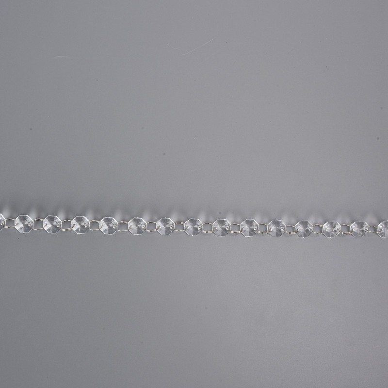 14mm Octagonal Bead String Acrylic Crystal Pearl Chains for Birthday