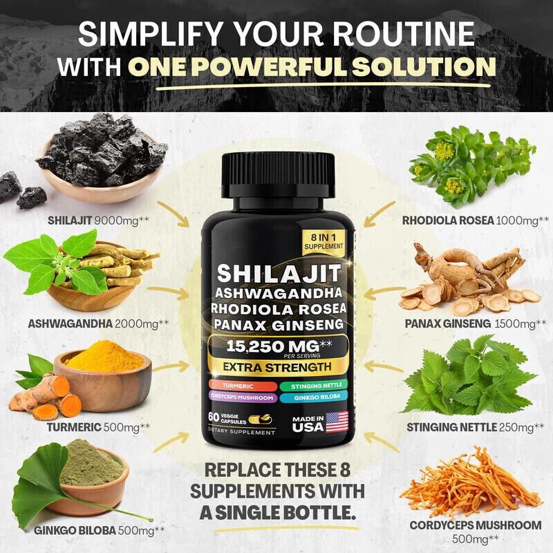 Omnipotent Nutrition Sea Moss & Shilajit (Black Seed Oil, Turmeric,