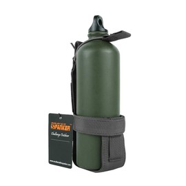 EXCELLENT ELITE SPANKER Tactical Military Portable Belt Bottle Holder Pouch Molle Adjust Nylon EDC Water Bottle Carrier for Hunting Walking Running Traveling (Grey)