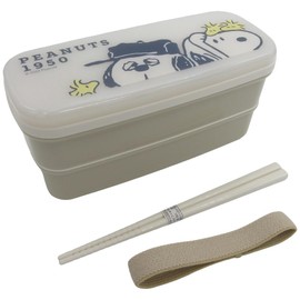 Kamio Japan Snoopy Lunch Box, For Girls, Snoopy, 2 Tiers, Close-Up 2