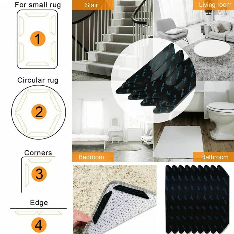 Buy-Simplicity® 10pcs Rug Gripper Anti Slip Grips Washable - Reusable