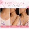 regalos mujer joyeria - Collar De Plata 925 Moissanita Rosa