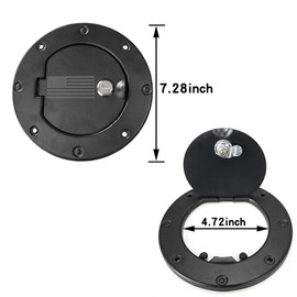 Bestaoo TJ Fuel Door Cover, Locking Gas Tank Cap for 1997-2006 Jeep Wrangler TJ - USA Flag