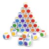 Pack of 30 Colour Cubes, 6 Colours with Dots, Adjustable,