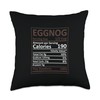 Thanksgiving Christmas Eggnog Nutritional Facts Labels Throw Pillow