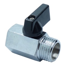 HongBoW Hardware 2Pcs 1/2" Brass Mini Ball Valve NPT Female x Male Shut-Off Valve