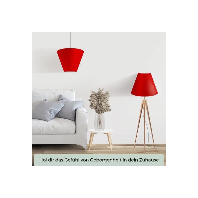 Wogati® Lampshade, Various Sizes and Colours, Colour: Red / Size: