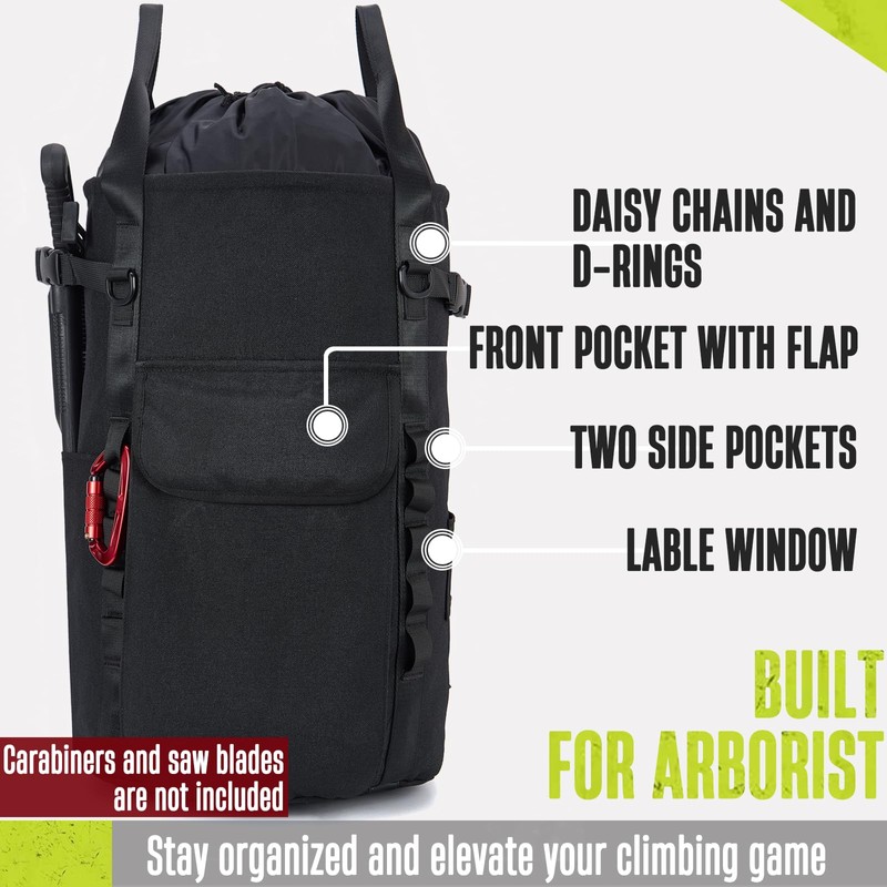 Arborist Rope Bag, 35L Tree Climbing Rope Bag, Arborist Equipment
