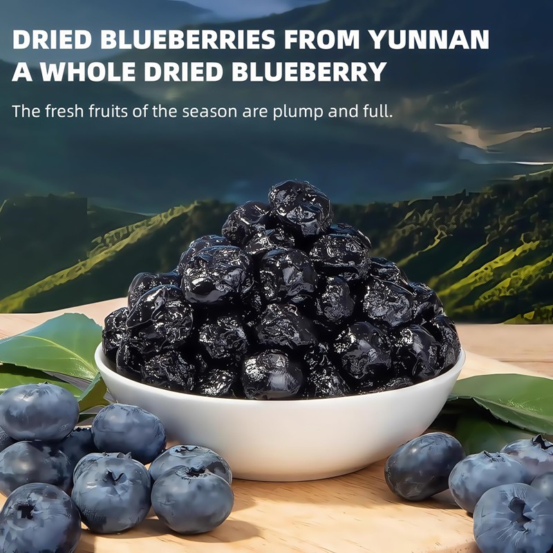 SYZJMWDY Wild Dried Blueberries, Unsweetened 7.05oz (200g) - All Natural