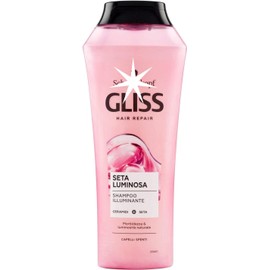 Gliss Shampoo Liquid Silk (250 ml), Shine Shampoo for Brittle and Dull Hair Smooths the Hair Surface, Italian Import