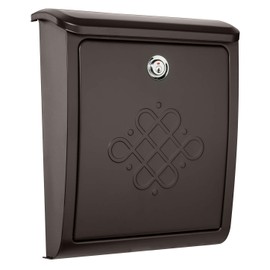Architectural Mailboxes 2697RZ-10 Bordeaux Locking Wall Mount Mailbox, Small, Rubbed Bronze