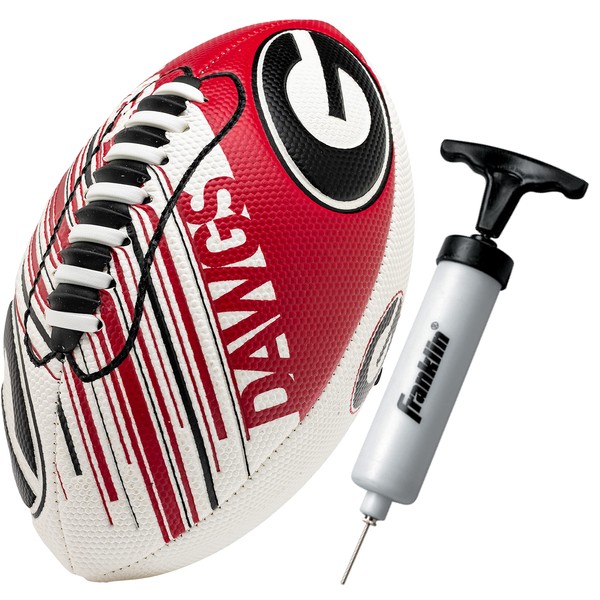 Franklin Sports Georgia Bulldogs Football - Youth Mini Football - 8.5" Football- SPACELACE Easy Grip Texture- Perfect for Kids !