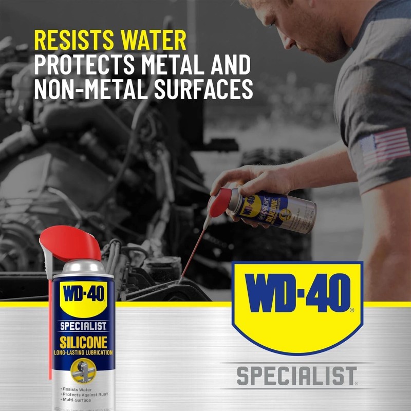 WD-40 Specialist Silicone Lubricant - 11oz, Dual Spray, SMART STRAW