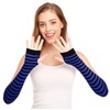 Bienvenu Punk Gothic Rock Long Arm Warmer Fingerless Gloves, Black