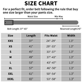 Fairwin Men's Belt Without Holes Nylon Men's Belt Automatic Belt Men's Adjustable Webbing Outdoor Buckle Belt Sports Belt in Gift Box, Blue-c