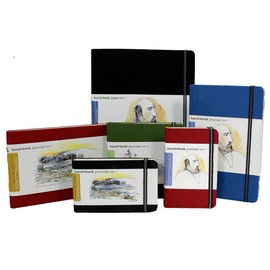 Travelogue Drawing Book, Large Landscape 5-1/2 x 8-1/4, Cadmium Green Artist Journal