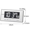 Rhythm Table Clock, White, 3.7 x 7.5 x 1.7 inches