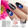 Vaguelly 5sets Geometric Pattern Nail Stickers Fashionable Manicure Unique Nail
