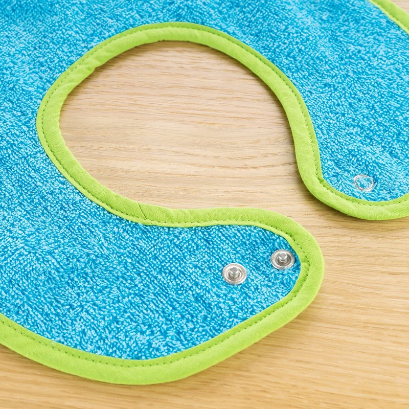 Wörner Set of 2 baby bibs with press stud, adjustable