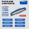 1/2 x 18 Inch Sanding Belts, 36 Pcs Assorted Grits