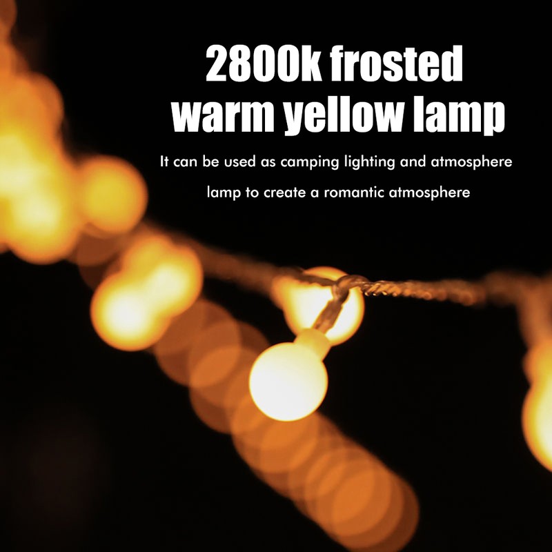 Outdoor String Lights Waterproof USB Charging Patio Lights Hanging Decor