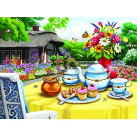 SUNSOUT INC - Honey and Tea - 1000 pc Large Pieces Jigsaw Puzzle by Artist: Nancy Wernersbach - Finished Size 27" x 35" - MPN# 63088