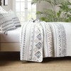 Y-PLWOMEN King Quilt 100% Cotton Boho King Quilt Set, White