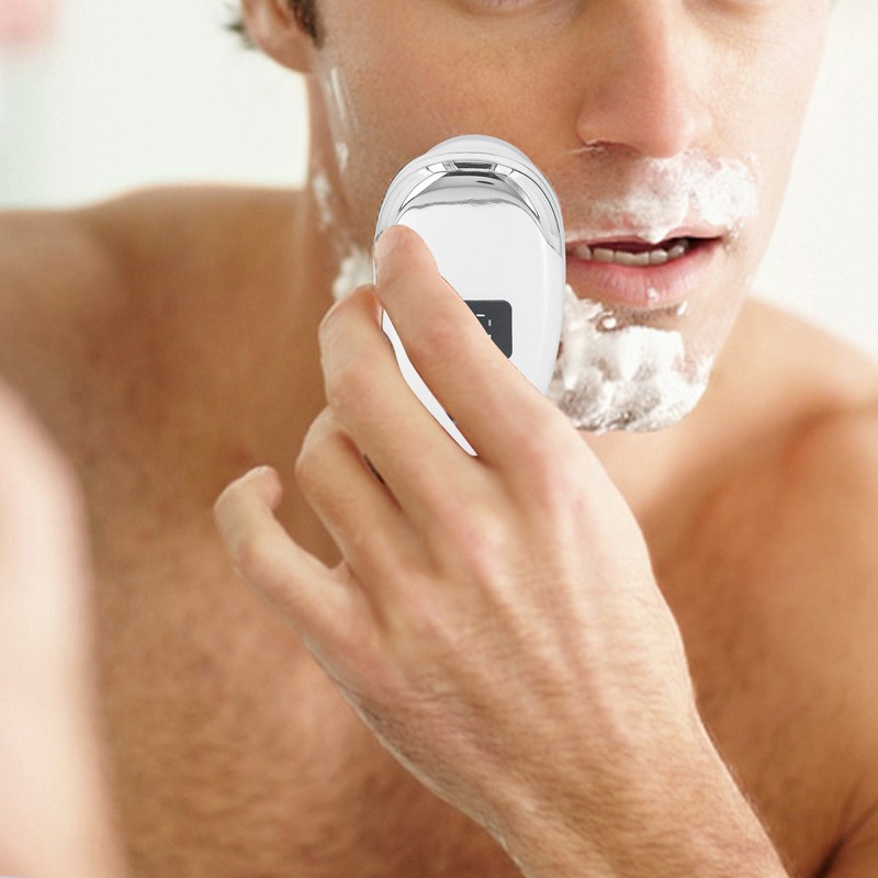 Cordless Mini Beard Trimmer Arc Shaped Foil USB Rehargeable Waterproof