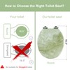 Angel Shield Marble Toilet Seat Durable Molded Wood with Quiet
